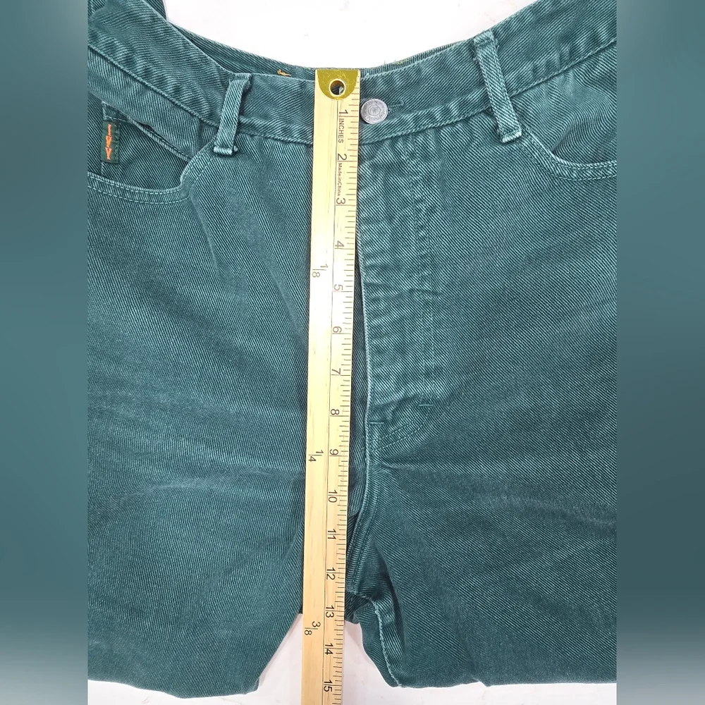 VTG Y2K 90s IVY BROWN Dark Green Women’s Jeans Made in‎ USA
